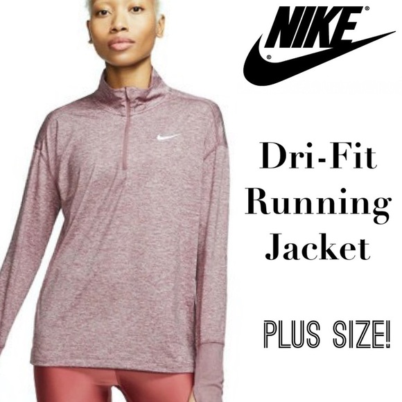Nike Pink Mauve Dri-Fit Half ZIP Running Jacket 1X - Picture 1 of 4